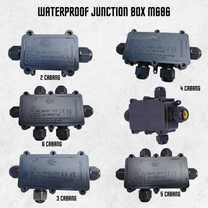 Junction Box Connector กันน้ํา 2/3/4/5/6 วิธี - M686 กันน้ํา