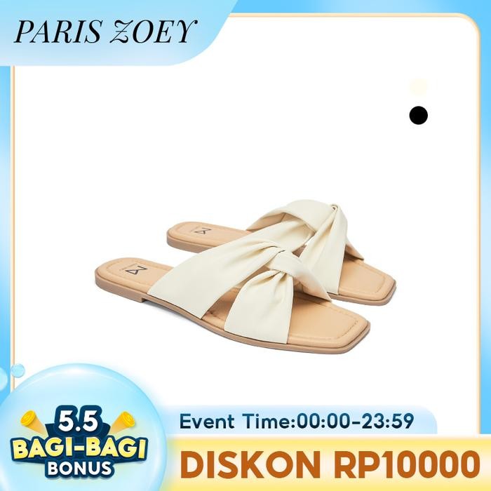 Paris Zoey รองเท้าแตะส้นแบนผู้หญิง Cross Design Tracy PZX2224301 รองเท้าแตะ