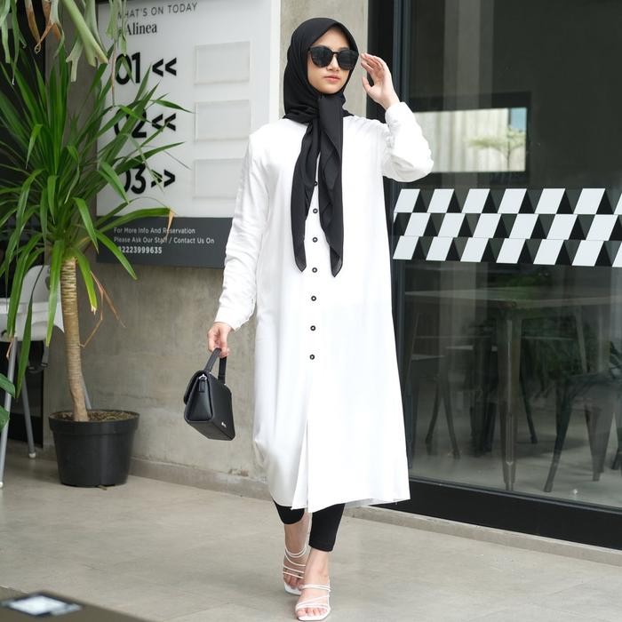 [ TikTok Re-launch ] Camilla Long Tunic Womens Top Premium Polo Linen Material