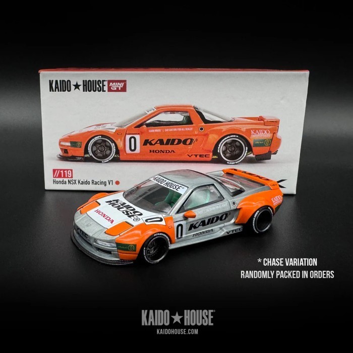 ใหม่ MINI GT X KAIDO HOUSE CHASE KHMG119 HONDA NSX KAIDO RACING V1 READY