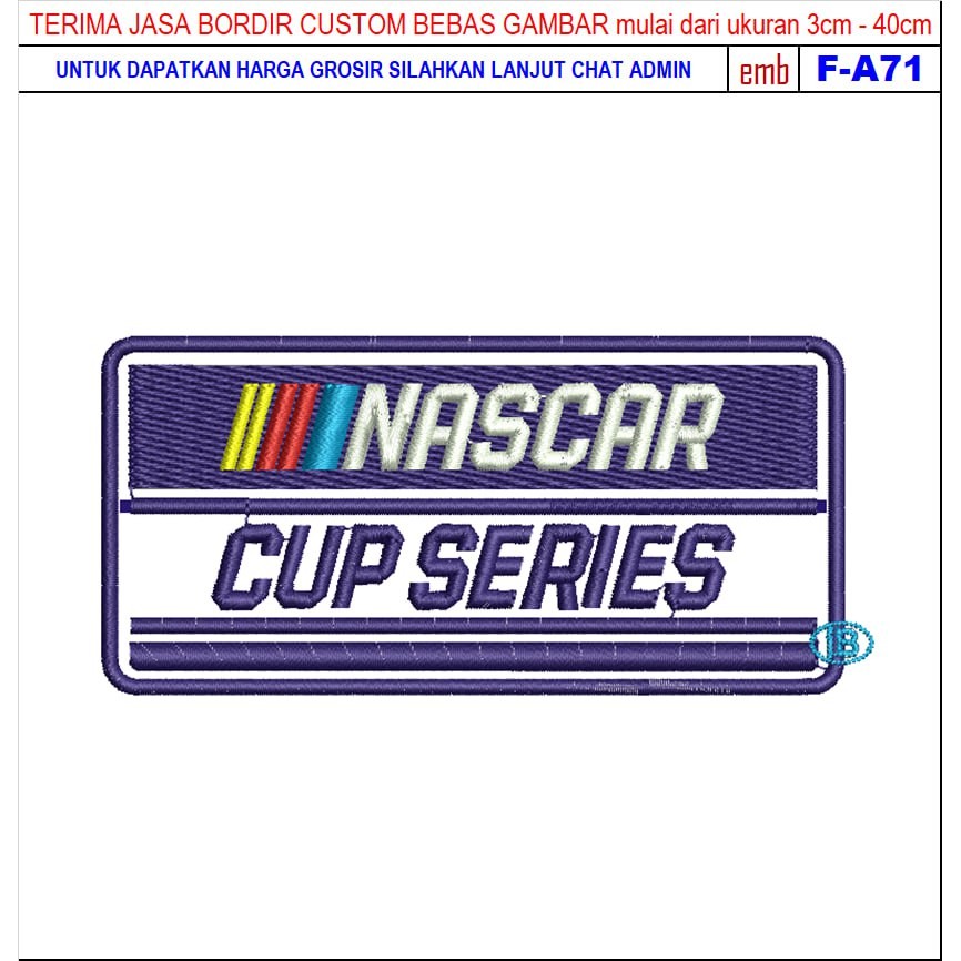 HD-113 NASCAR CUP SERIES MOTORCYCLES/RACING/CLUB EMBROIDERY PATCH