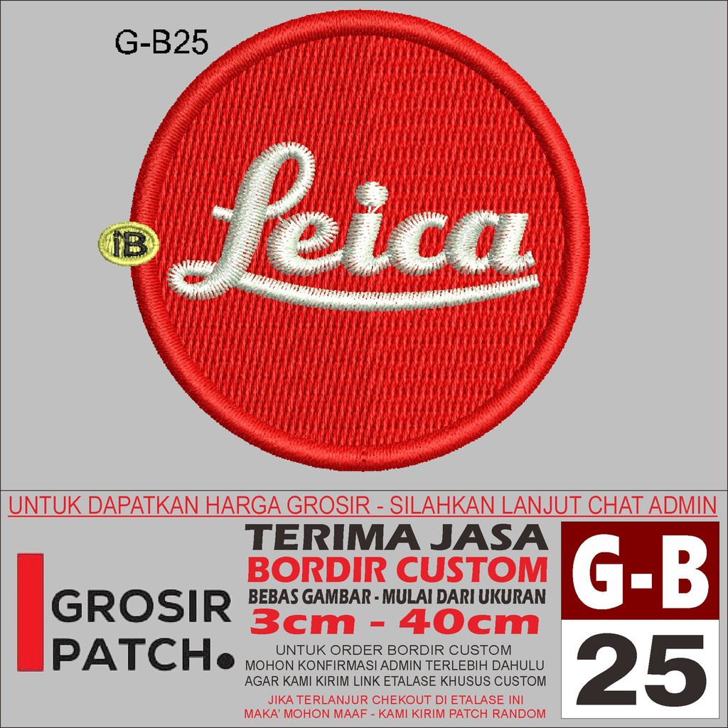 MB PATCH EMBROIDERED LOGO G-B25 อุปกรณ์เสริม LEICA/EMBROIDERY