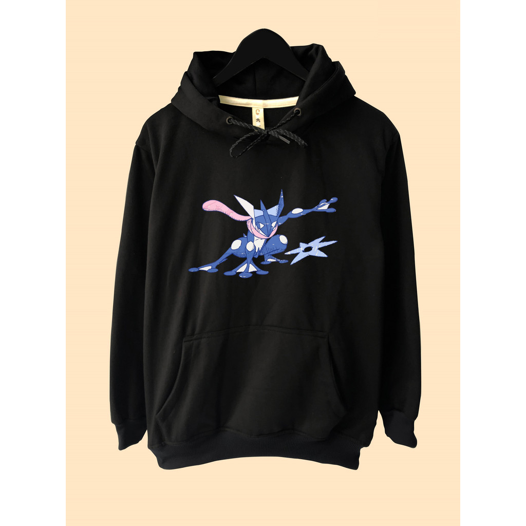 Hoodie เสื้อกันหนาวอะนิเมะ Pokemon Greninja Pokeball องค์ประกอบ UT