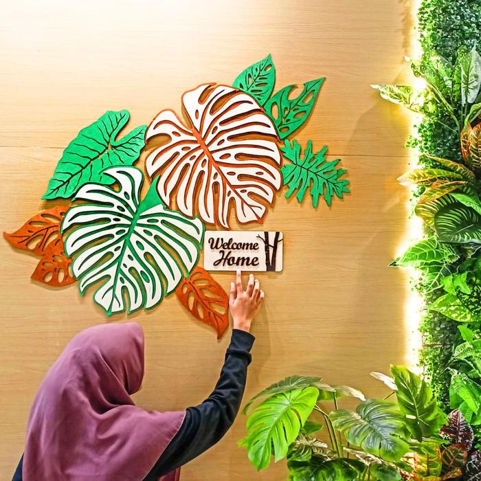 New Stock FILODENDRON LARGE WALL DECORATION 1m X 0.9m ตกแต่งผนัง