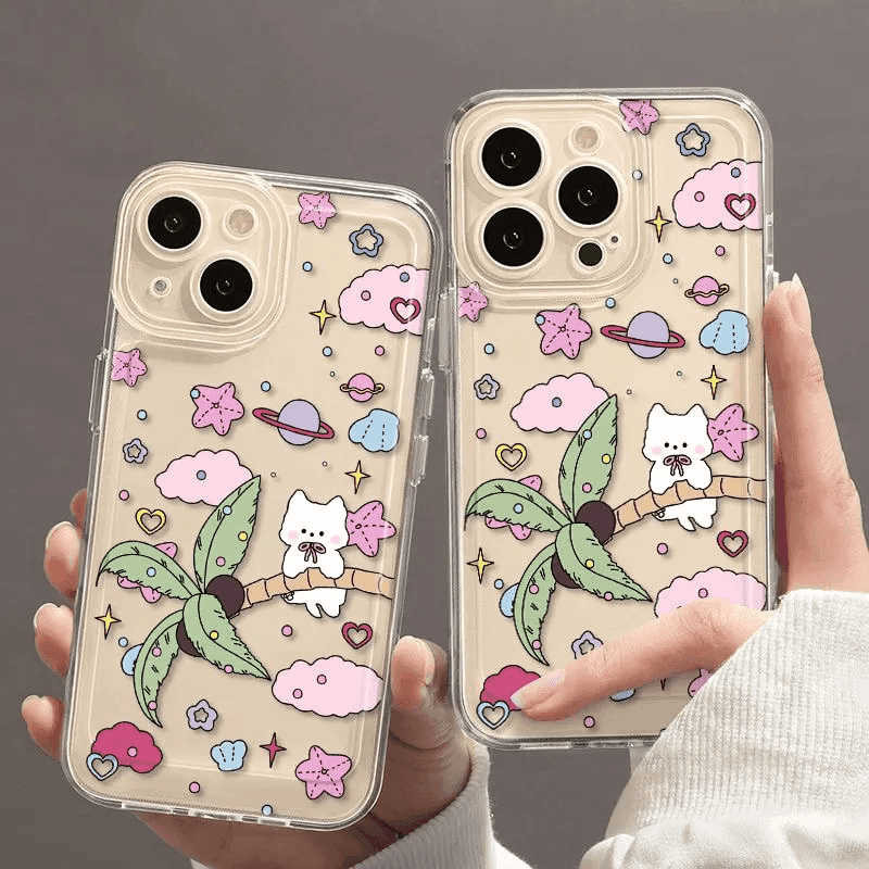 Soft Coconut Tree Cloud Puppy สําหรับกรณี Infinix Smart 10 Plus Hot 60i Hot 60 Pro Plus สมาร์ท 10 สม