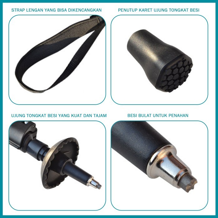 Elfs Active Trekking Pole อลูมิเนียมอัลลอยด์ 7075 Tracking Pole 135cm