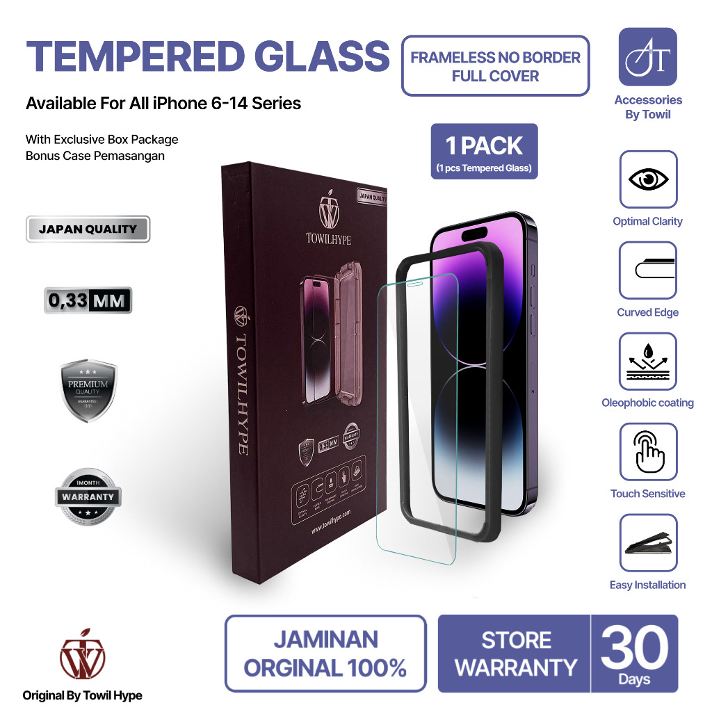 Fara กระจกนิรภัย Original Towil Hype iPhone iPhone 6/6Plus 6S/6S Plus 7/7Plus 8/8Plus X/XS XR XS