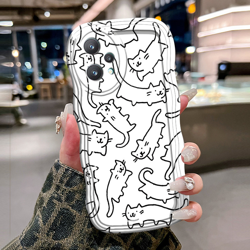 ปลอก Hp สําหรับ Realme 9 4G 9 Pro Plus 9i 9 5G 9 Pro 5G V25 5G Q5 5G ปลอก Kesing วาด HP cat Softcase