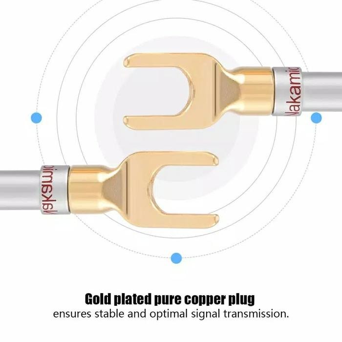 Banana U Fork Y Spade Plug ขั้วต่อลําโพง สีทอง 24K Audio Naka