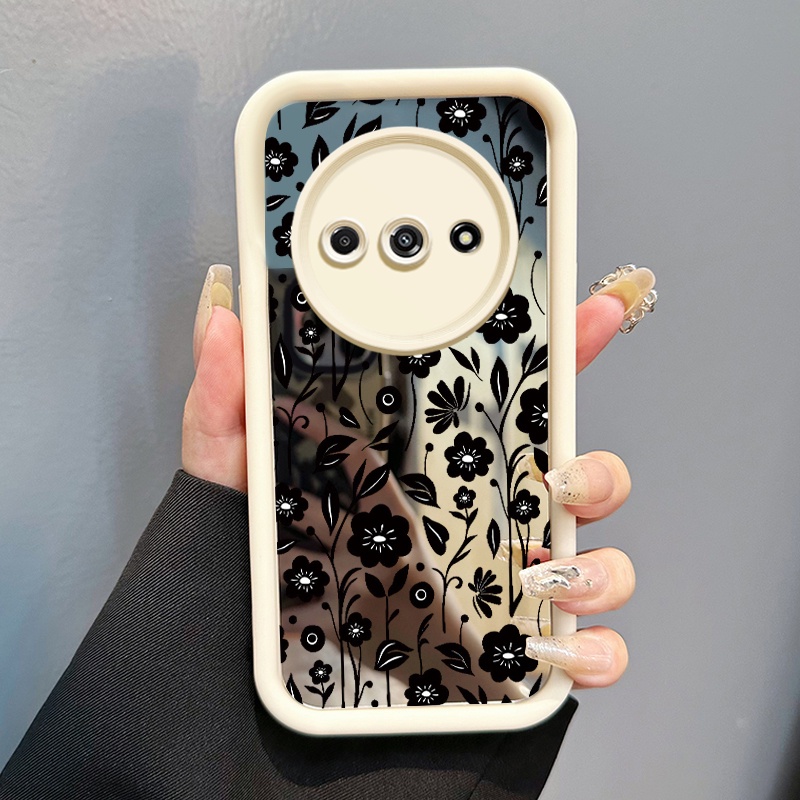 HP เคสโทรศัพท์สําหรับ Xiaomi Redmi A3 A3x POCO C61 กรณีกระจกโทรศัพท์ Softcase ซิลิโคนกรณี Growth Ces