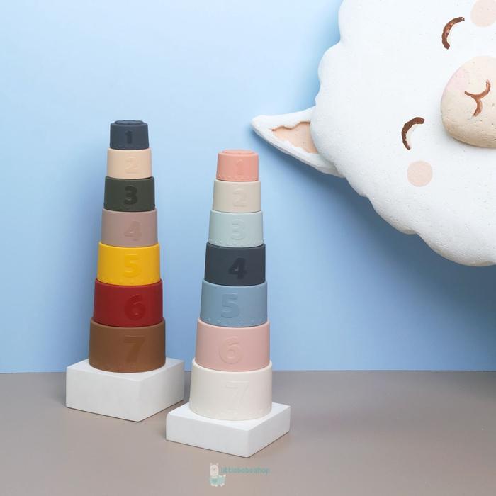 Littlebebeshop Viral Products - Stacking Cup/Silicone Stacking Cup ของเล่นเด็ก