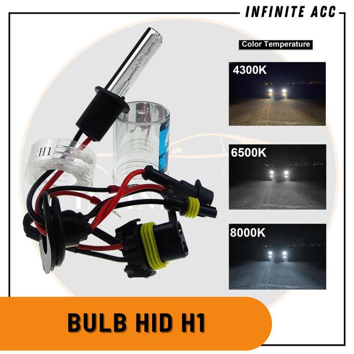หลอดไฟ HID H1 XENON 4300k 6000k 8000k ไฟรถยนต์ 1 ชิ้น