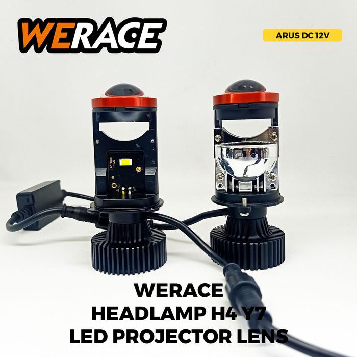[WERACE] LED HEADLAMP H4 MINI PROJECTOR PROJECTOR Y7D Y7 SUPERBRIGHT HEADLIGHT รถ UNIVERSAL