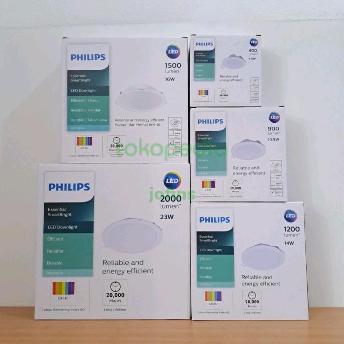 PHILIPS Essential SmartBright LED Downlight 4.5w, 14w, 23w DN020B