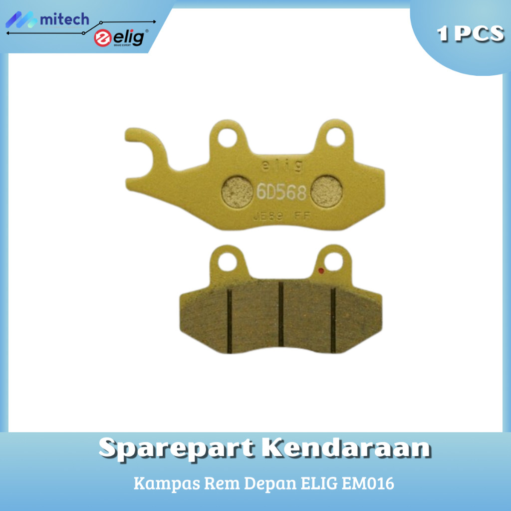 ผ้าเบรคหน้า Elig สําหรับ Honda Supra / Supra X / Karisma Sonic 125 Motorcycle Em016