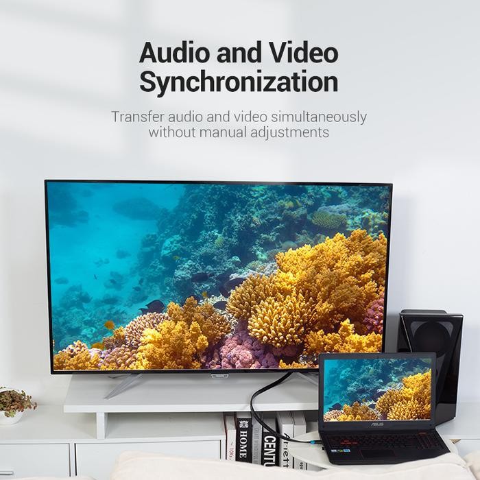 Bps - Vention B02 10M Flat Fullhd 1080P สายความเร็วสูงใส