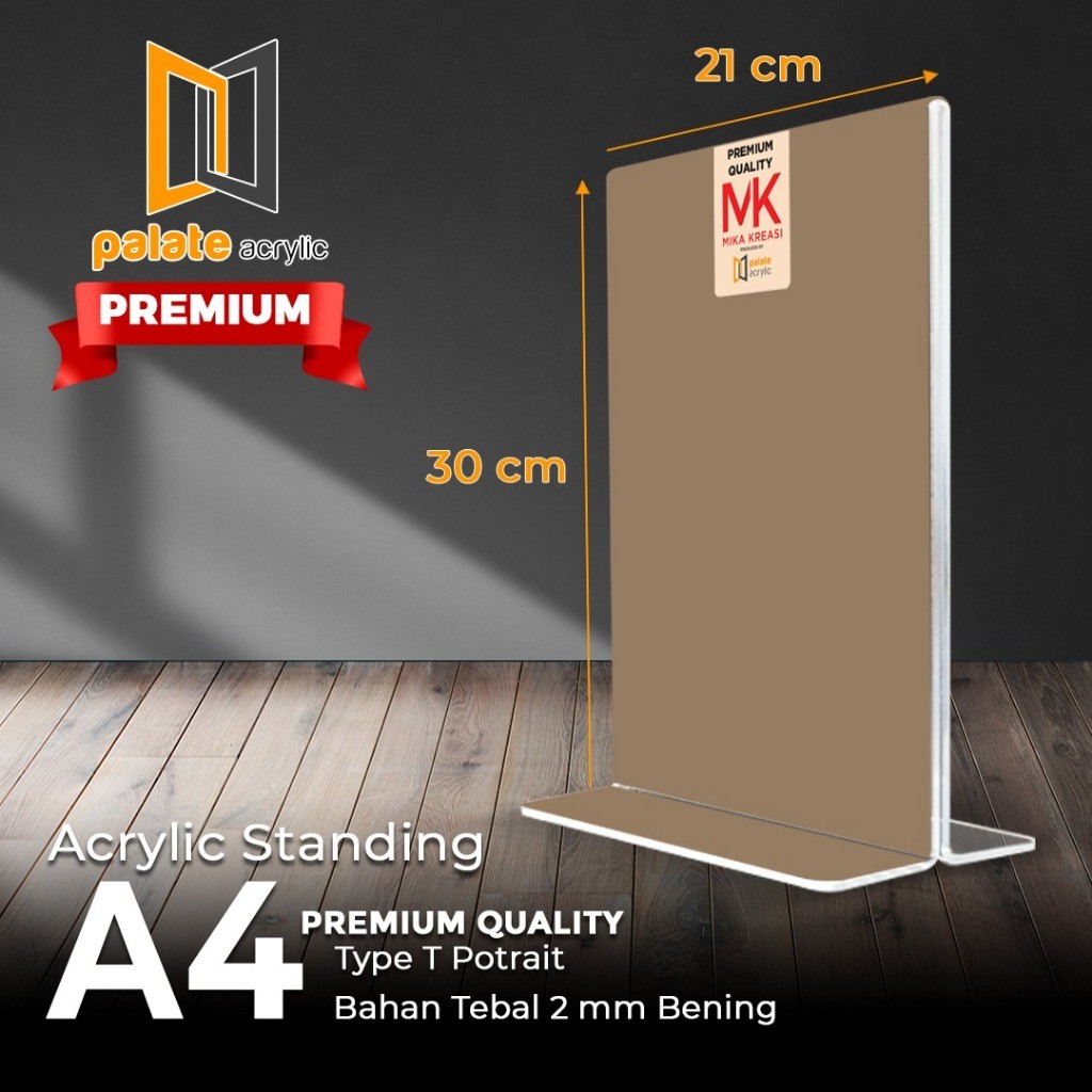 อะคริลิค TENT HOLDER A4 T PORTRAIT - 2MM PREMIUM
