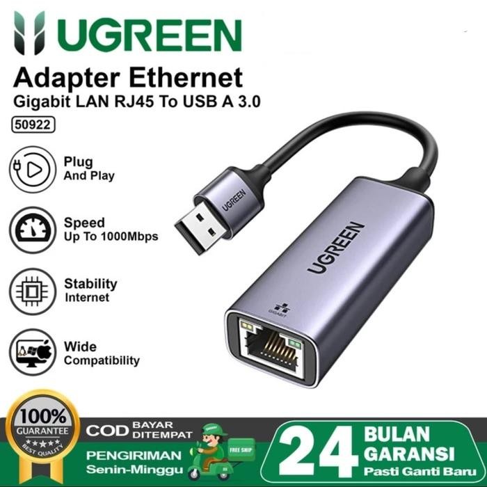 Exh - Ugreen Usb Lan Card Ethernet Adapter 100/1000Mbps - Ugreen Lan To Usb