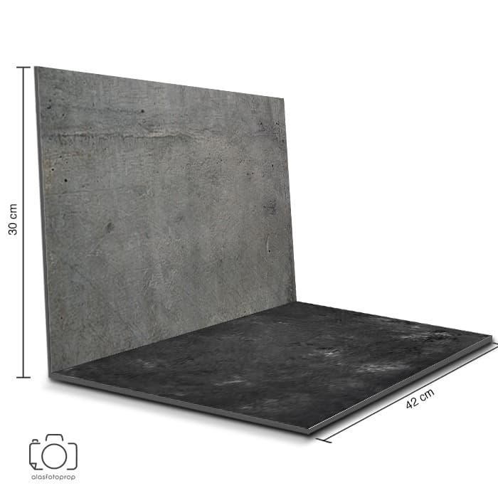 Light- Black Cement & Cement Folding Photo Base / พื้นหลังภาพ (Mil-14)