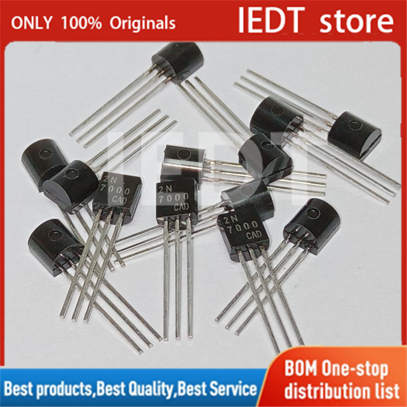 100 ชิ้น/ล็อต 2N7000 TO92 สัญญาณขนาดเล็ก MOSFET 200 mAmps 60 โวลต์