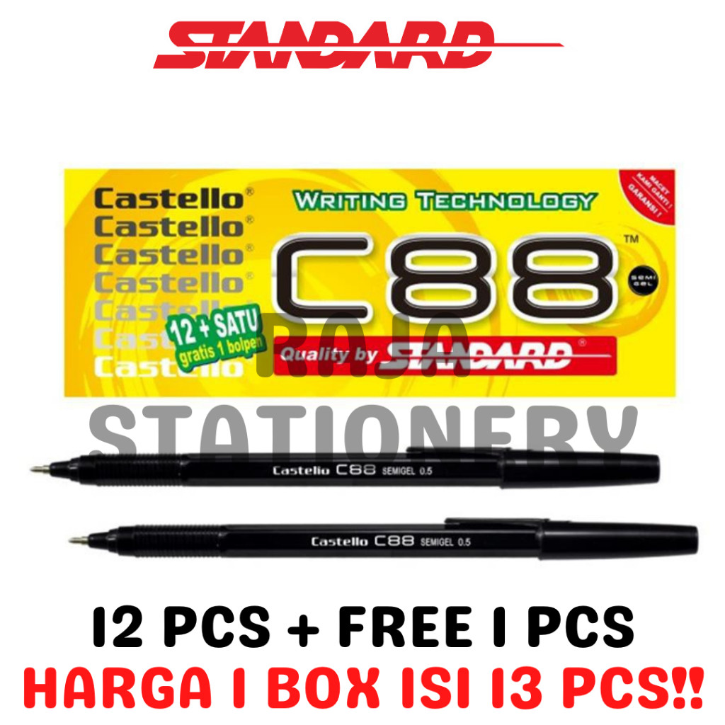 STANDARD C88 0.5 BLACK BALL PEN BLACK BALL PEN STANDARD C88 C-88 [กล่อง] - KING BIGBOX