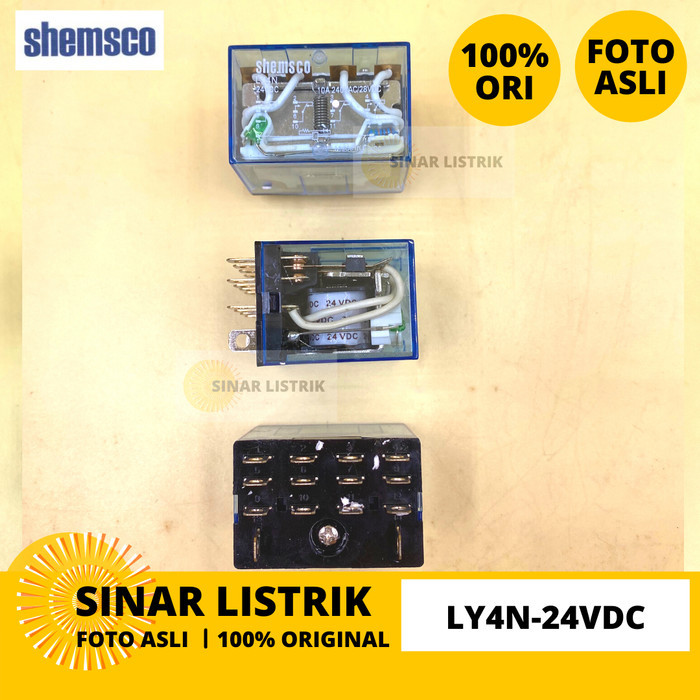 รีเลย์ Shemsco Ly4N-24Vdc Ly4N 24Vdc เดียวกัน Omron Ly4N-24 ใหม่