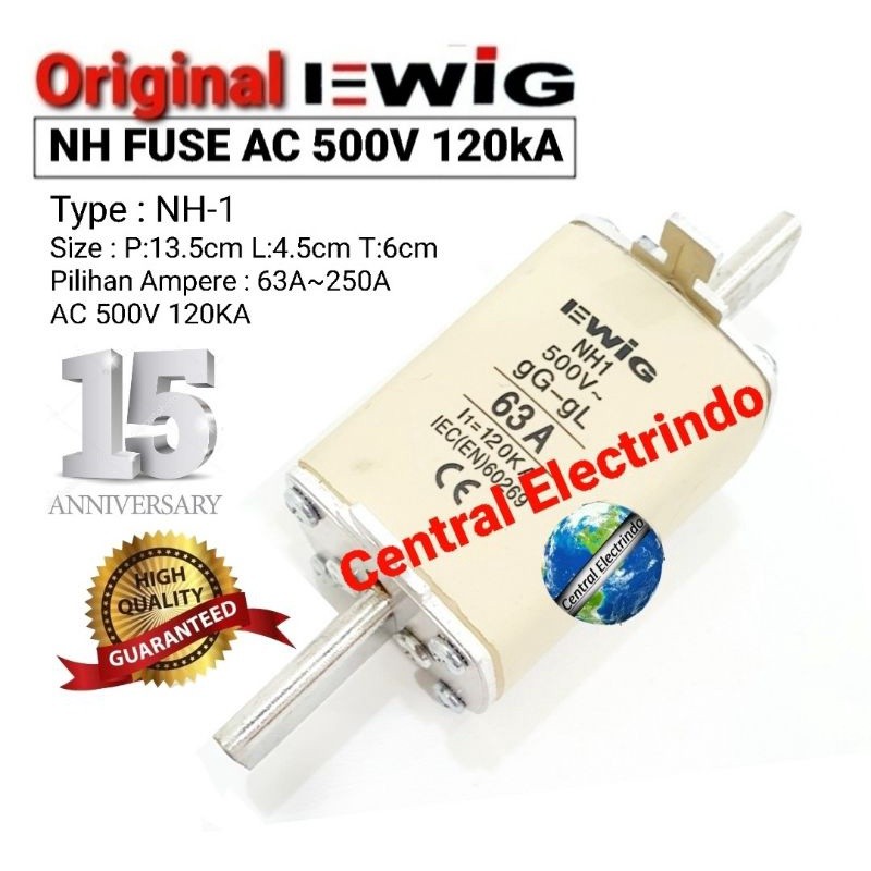 NH Fuse EWIG NH-1 AC500V 120KA [SoulsiACC]