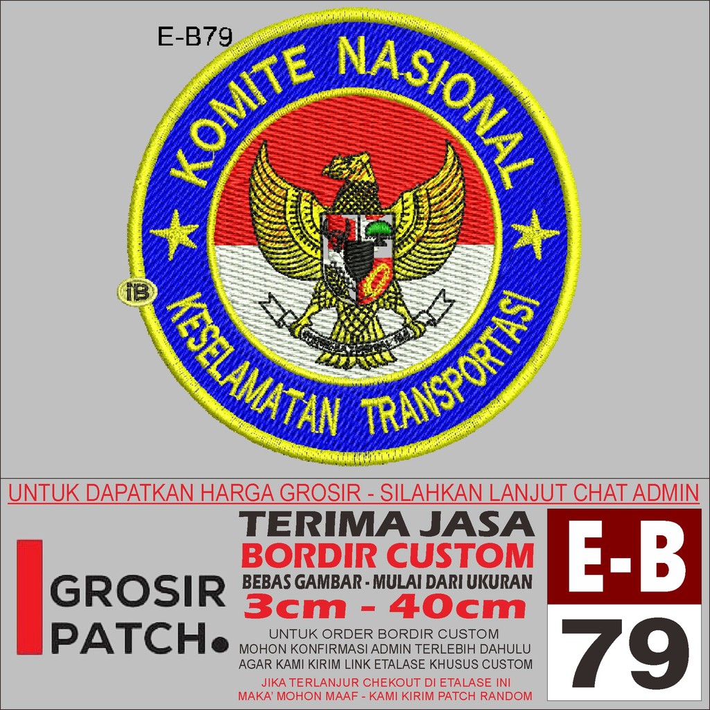 MB PATCH EMBROIDERED E-B79 NATIONAL KOMITE โลโก้แนวโน้มสุขภาพอุปกรณ์เสริม/EMBROIDERY