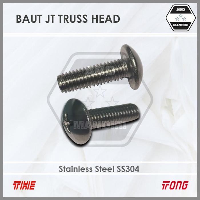 SS304 Bolt JT Stainless M5 X 40 (SUS304 A2-70 สกรูหัว Truss) M5x40 / 5x40 / Bolt JT 5 x 40