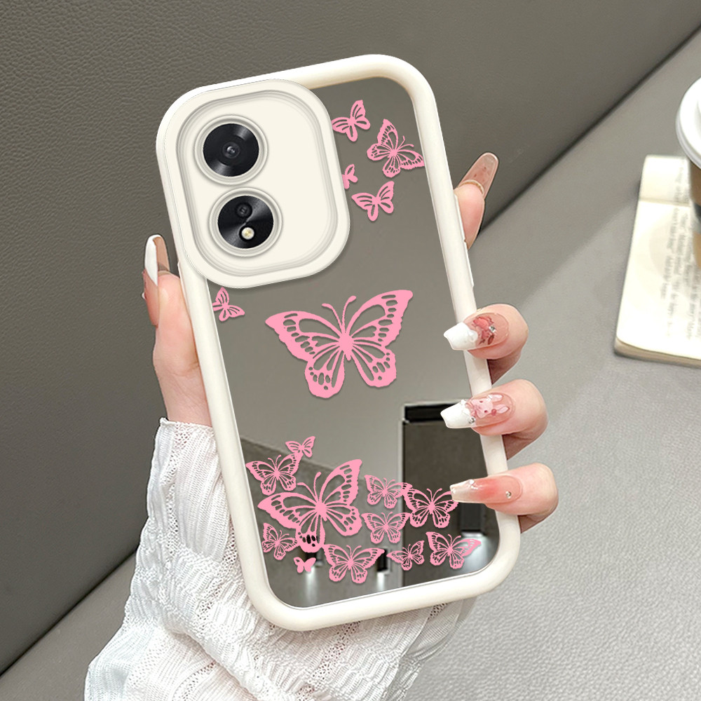 HP เข้ากันได้กับ OPPO A38 A18 Mirror Softcase เคสโทรศัพท์ 8282 JZ