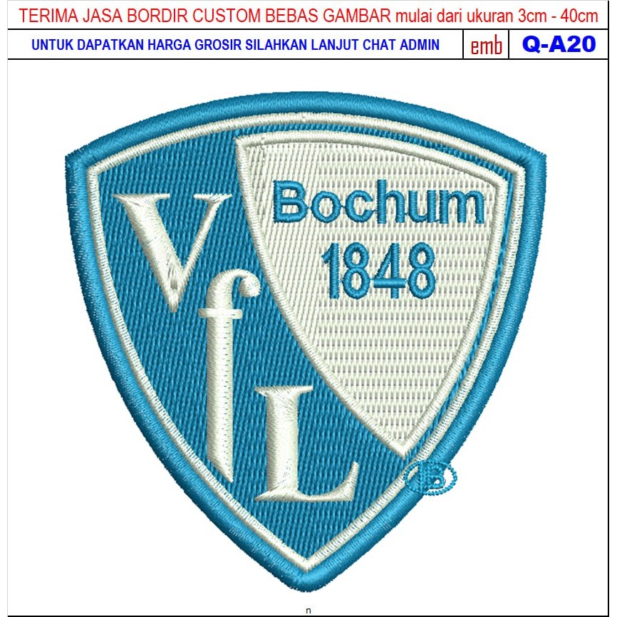 FC-77 BOCHUM EMBROIDERY PATCH 1848 VFL FOOTBALL/CLUB ACCESSORIES