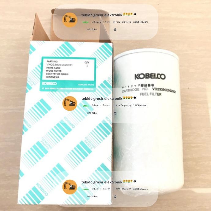 กรองดีเซล SK200-8 VH23390-E0020T1 กรองดีเซล KOBELCO SK200-8