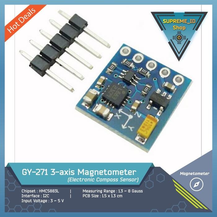 โกดัง Clearance GY-271 HMC5883L 3 แกน Magnetometer Digital Compass Sensor Arduino