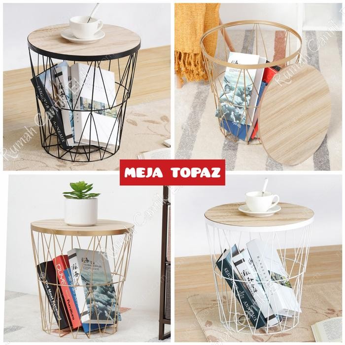 TOPAZ GUEST TABLE/PATIO TABLE/CORNER TABLE/SOFA ตะกร้าเก็บของ