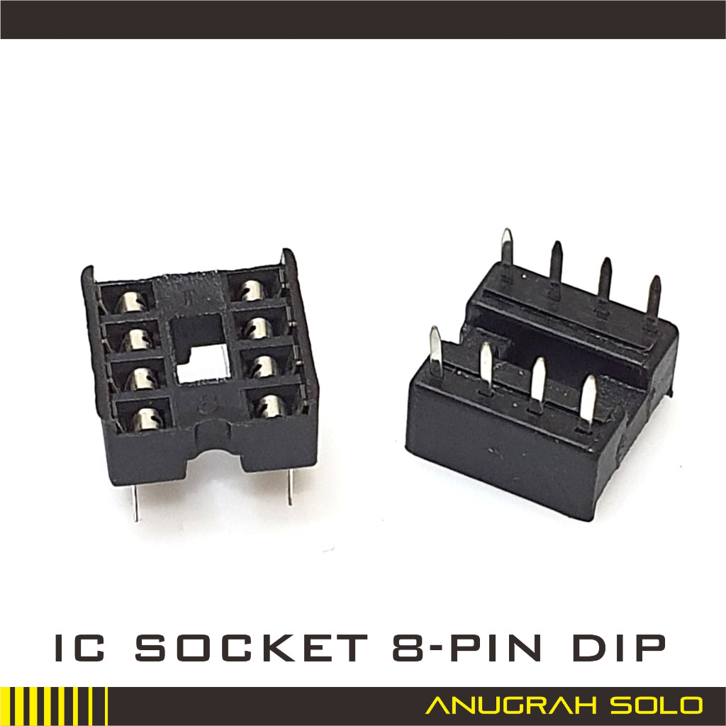 8 Pin IC Socket Clamp Hole IC Socket 8P Flat Pin DIP-8 8pin [PREMIUM]