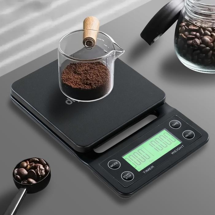 Taffiware Mini Coffee Scale Digital Timer Coffee Scale 3Kg 5Kg ความแม่นยํา 0.1G