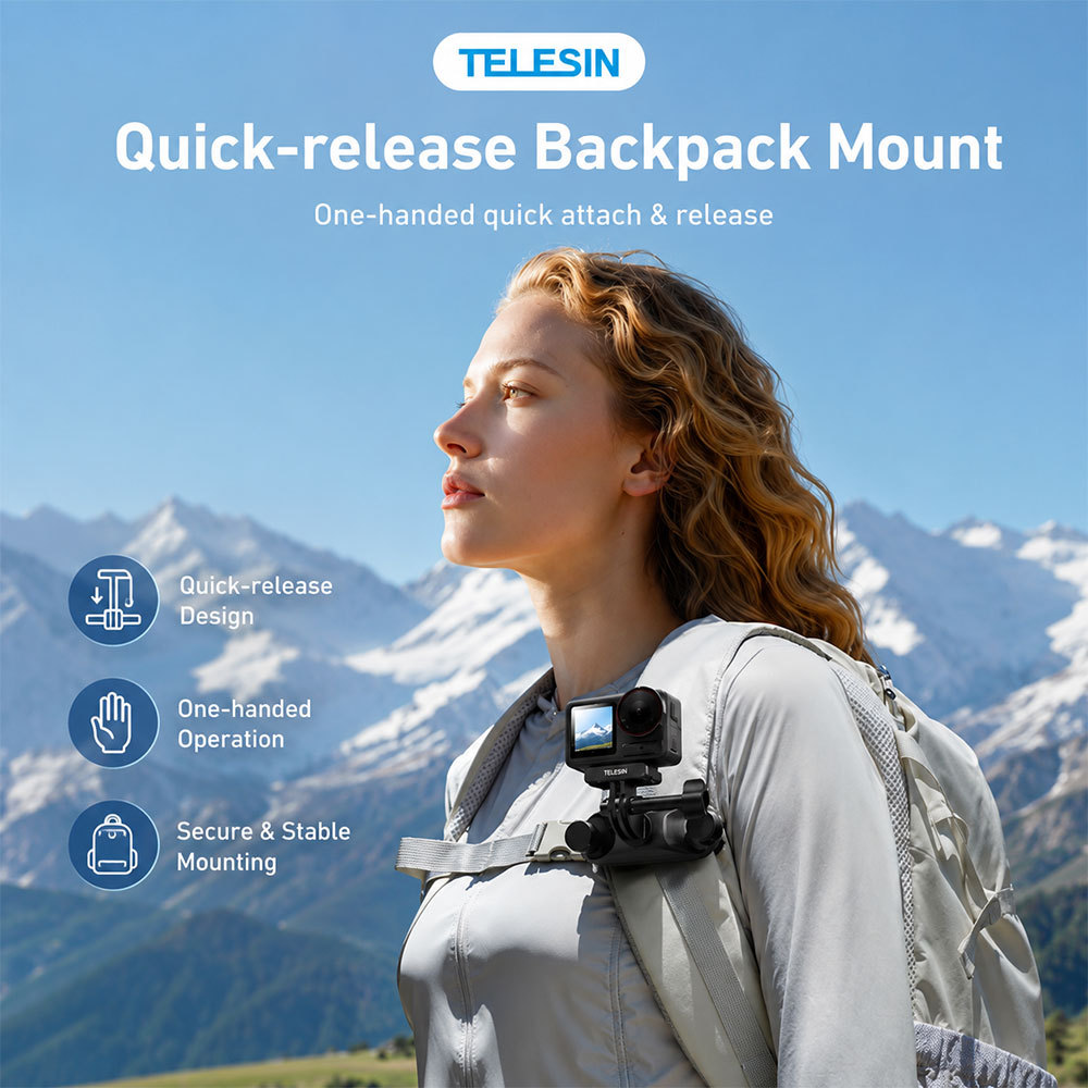 Magnetic Bracket Mount Action Camera Universal Backpack Clip - S3-JFM-03-DJ