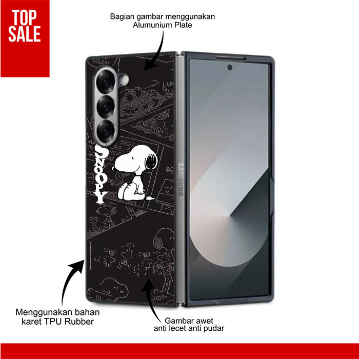 HP Samsung Z Fold และ Z Flip 7 6 5 4 3 TPU Rubber Snoopy RK437 เคสโทรศัพท์