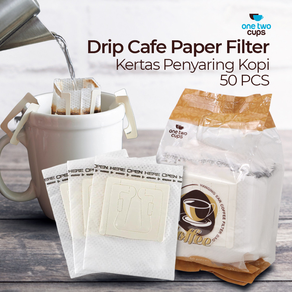 N-7 One Two Cups Drip Coffee Filter Paper Cafe Paper Filter 50 ชิ้น - T111