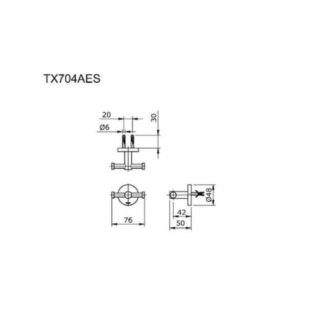 GANTUNGAN Gercep Double Hook Toto Tx704Aes / ไม้แขวนเสื้อ Toto Tx 704 Aes Toto Tx704