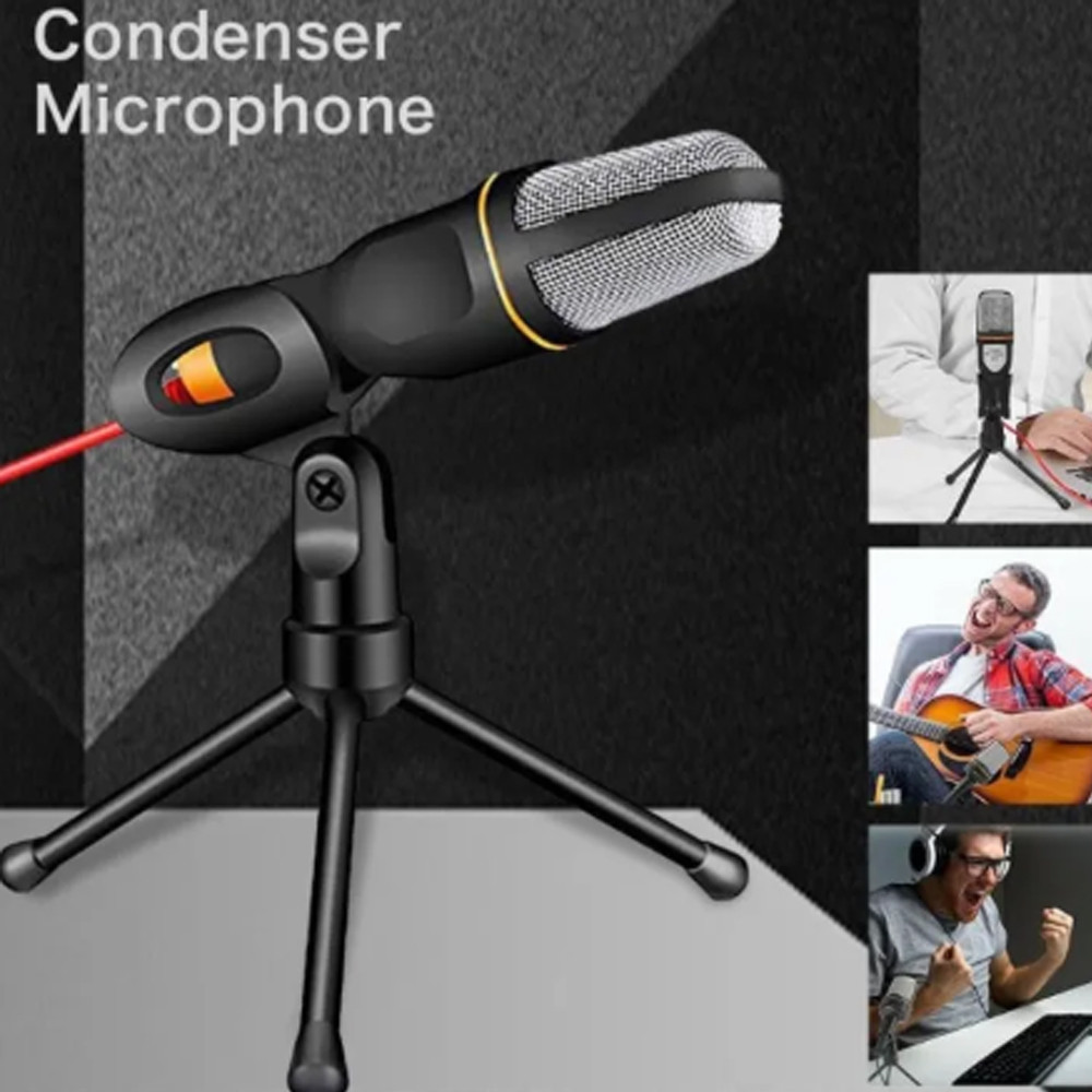 [ดี] TaffiSTUDIO Condenser Microphone Condenser Podcast Microphone with Stand - SF-666