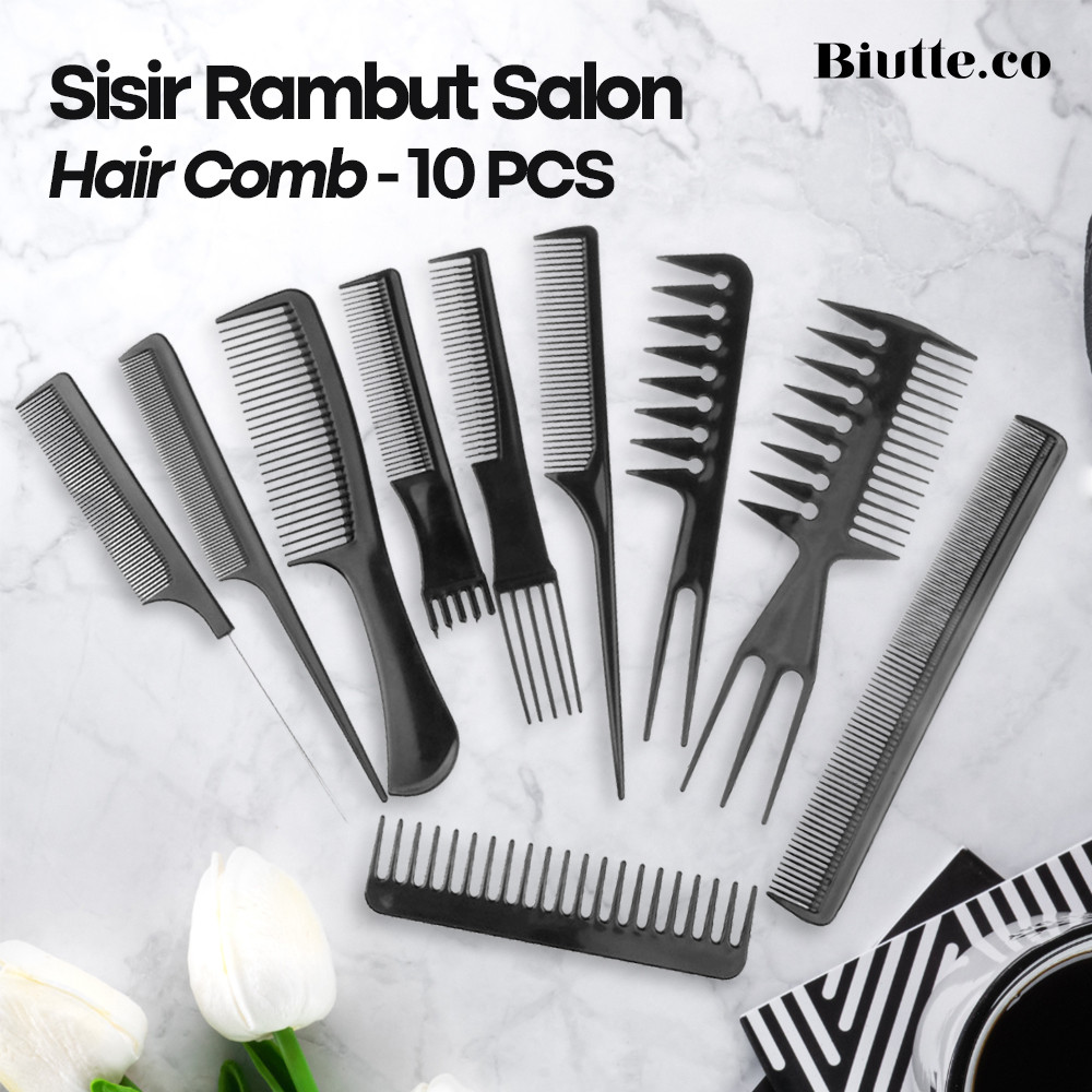 1 ชุดหวีผม Biutte.co Professional Salon 10 ชิ้น - YS-254