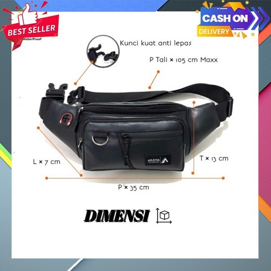 Anti-Theft Sling Bag Mens Front Chest Sling Bag Waterproof Water Proof Anti-Water Casual Simple Simp