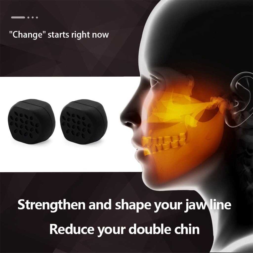 Jaw Trainer Mastic Ball Silicone Jaw Trainer 2 ชิ้น - LV Black