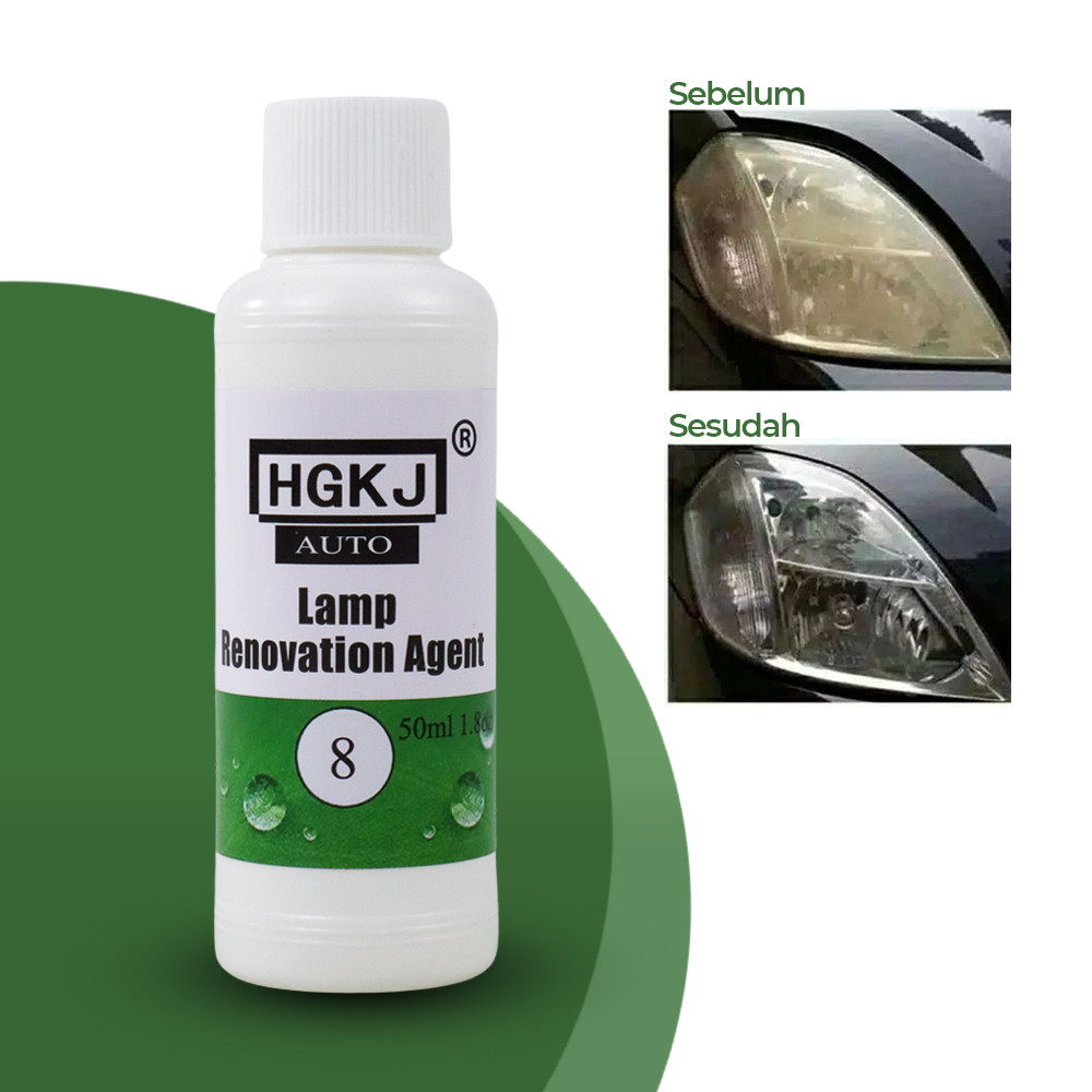 Hgkj Headlight Brightener Renovation Agent Whitening Liquid 50ml - Hgkj-8