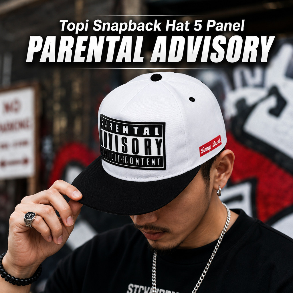 Damp Lush Snapback Hat 5 Panel Rubber Patch Parsetal Advisory - U60