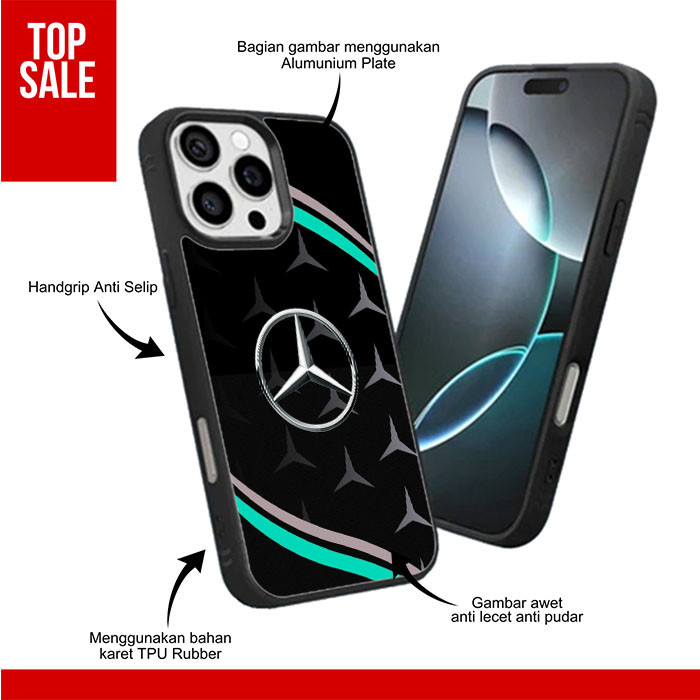 IPhone 17 Air 16 15 14 13 12 11 XR XS Mini Plus Pro Max TPU Rubber Mercedez RK361