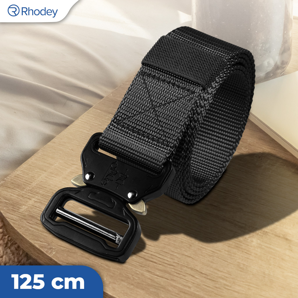 Rhodey Canvas Nylon Army Military Tactical Belt 125cm - MU056