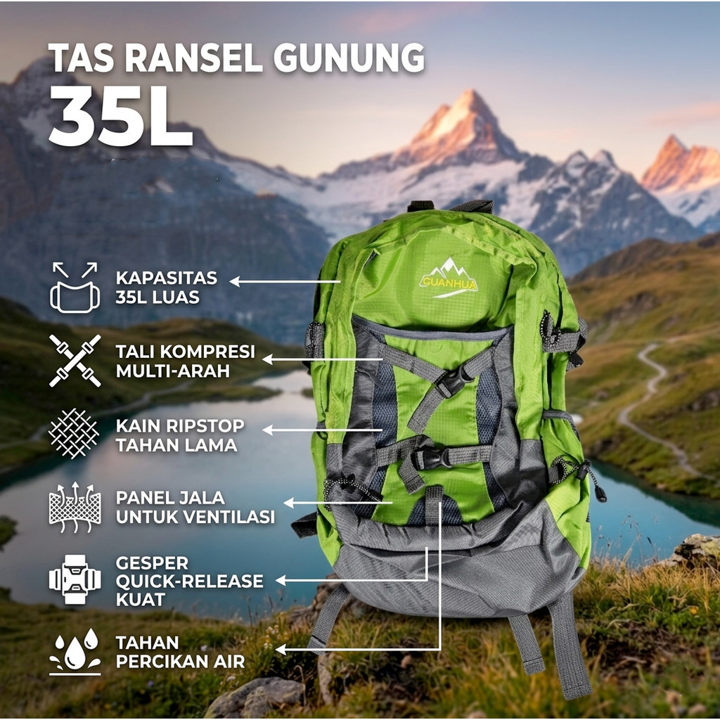 Guanhua Mountaineering Backpack Outdoor 35 L - GC35