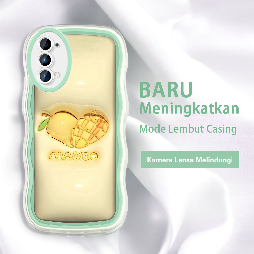 Jasouwe OPPO Reno 2 2Z 3 4 4F 5 5K 7 8 4G 8T 7Z 8Z A1 Pro 5G 4G ล่าสุด HP ปลอก Mango Jelly รูปแบบ 3D